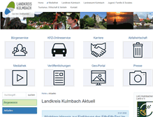 Tablet Screenshot of landkreis-kulmbach.de